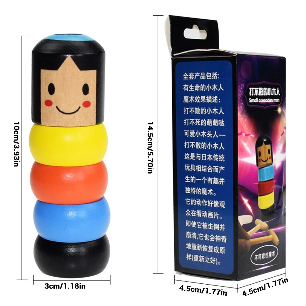 1 комплект бессмертный Daruma Небьющийся деревянного человечка волшебная игрушка