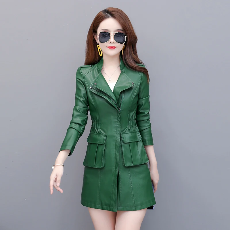 И пальто с большим карманом для женщин Осень Зима повседневные Тонкие Куртки из