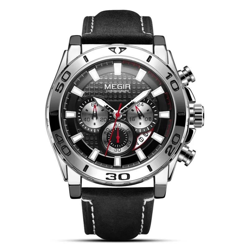 

Men's watch sports trend multi-function true three-eye quartz men's watch