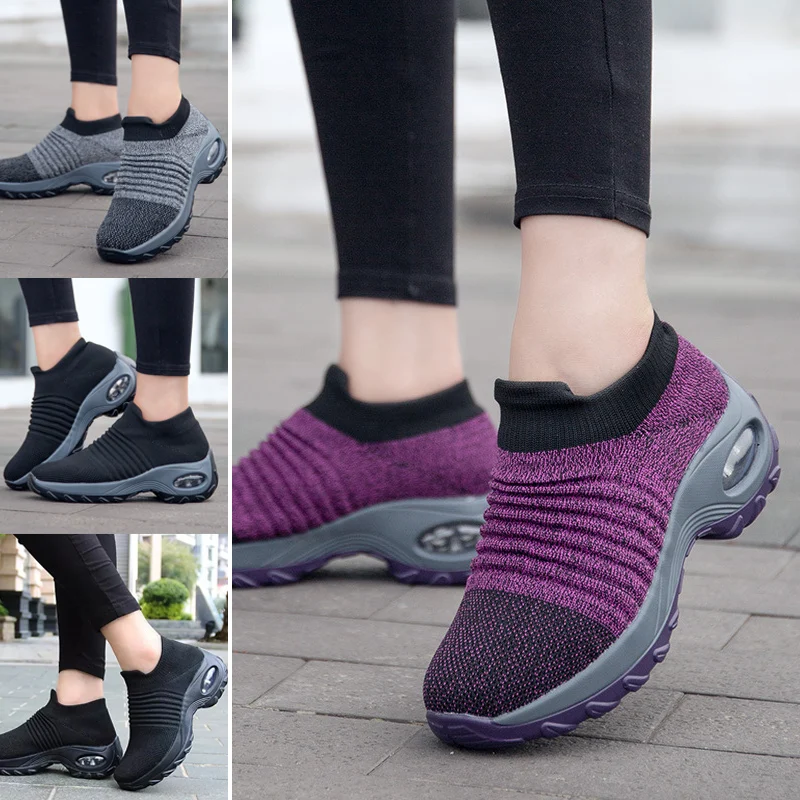 

New Arrival Women Walking Shoes Super Soft Height Increase Travel Outdoor Shoes