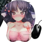 Нагрудный силиконовый коврик для мыши, поддержка подлокотника запястья, креативный дизайн 3d-анимации Сильви