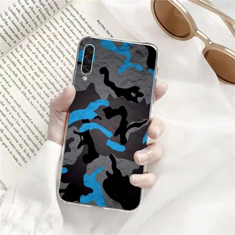

Camouflage Pattern Camo Army Phone Case Transparent Samsung A71 S9 10 20 HUAWEI p30 40 honor 10i 8x xiaomi note 8 Pro 10t 11