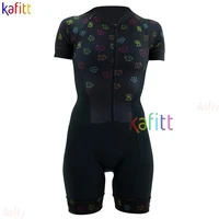 kafitt womens cycling monkey brazil clothes black jumpsuit short with gel