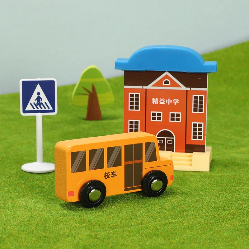 

Wood Train Plane Wood Railway Bus Express Car Police Car Taxi Car Accessories Toy For Kids Fit Wood New Biro Tracks Gifts