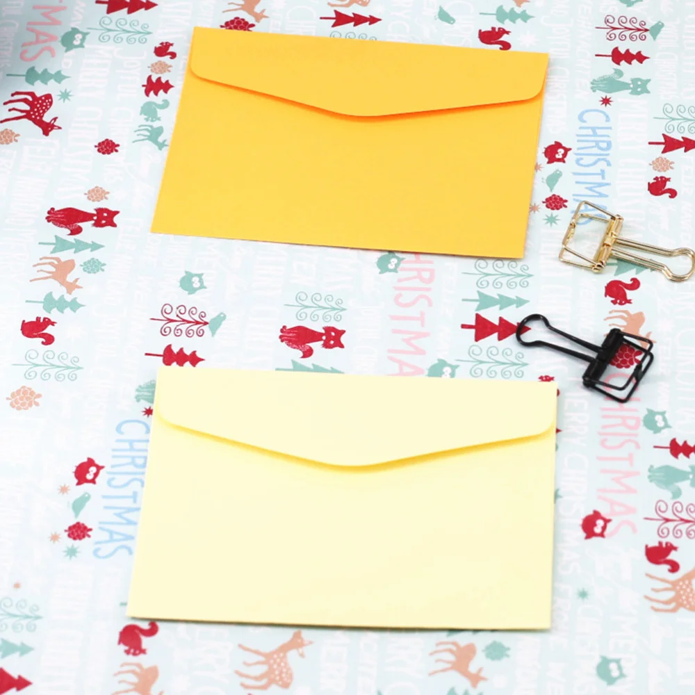 

100PCS Mini Easyclose Neon Brights Color Envelopes Assorted Envelopes for Cards (Random Color)