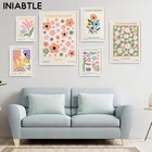 Цветочный рынок настенные художественные красочные маленькие цветочные плакаты печать Абстрактная Картина на холсте скандинавские картины для гостиной домашний декор