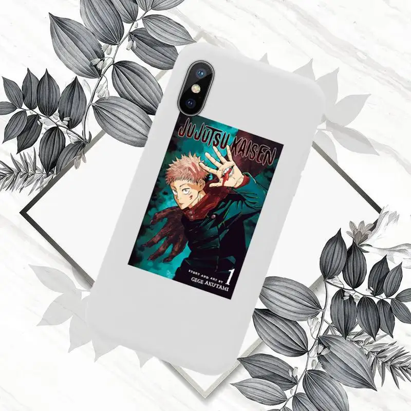 

Jujutsu Kaisen Satoru Gojo anime Phone Case Candy Color for iPhone 6 7 8 11 12 s mini pro X XS XR MAX Plus