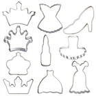 10 шт нержавеющая сталь платье губная помада для нарезки печенья в виде г-жа Корона Форма для торта, печенья конфеты Свадебная вечеринка украшения выпечки инструменты