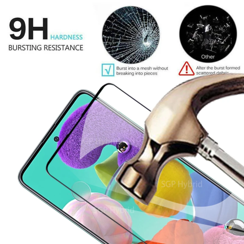 3 in 1 Tempered Glass Soft TPU Case On For Samsung Galaxy a71 a51 a 71 51 A515F A715F Safety Shockproof Transparent Cover | Мобильные