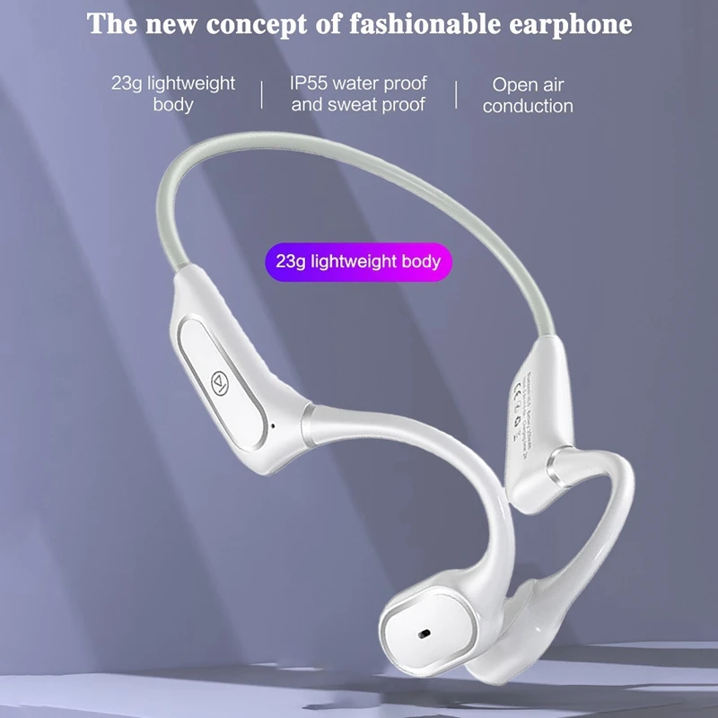 Bluetooth 5 0 костной проводимости гарнитура умный пресс наушники с микрофоном IP55