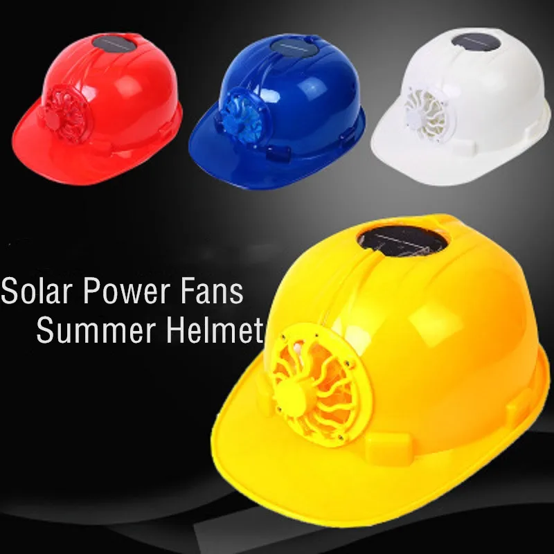 Working Safety Hard Hat Construcito Solar Power Cooling Fan Helmet Outdoor Protective Caps ABS Material Anti Strong Impact |