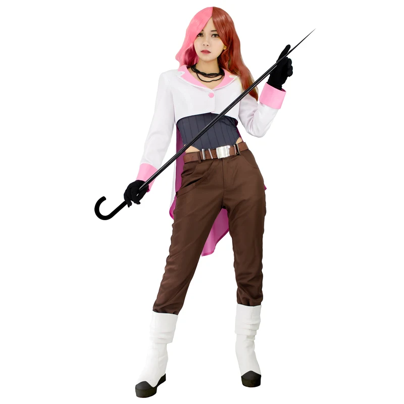 

Женский костюм для косплея DAZCOS из аниме «RWBY Neopolitan», белая накидка для Хэллоуина, карнавала, вечевечерние, костюм униформы из искусственной к...