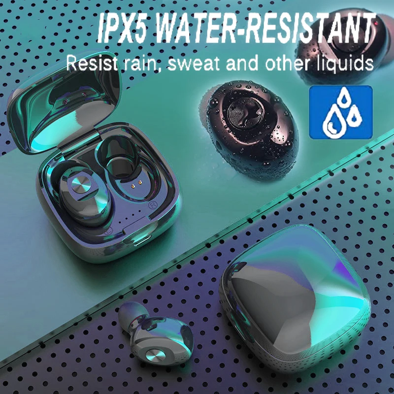 

5.0 True Bluetooth Earbuds IPX5 3D TWS Wireless Headphones Waterproof Sports Earpiece With Charging Box Stereo Sound Earphones