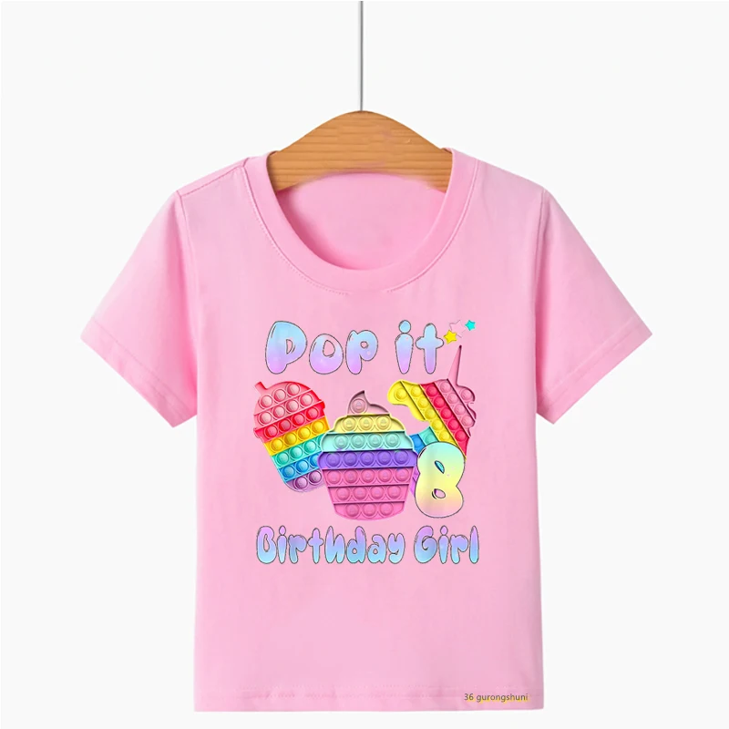 Kawaii Единорог Мороженое поп ит It футболка 6 7 8 9 11th подарок на день рождения одежда