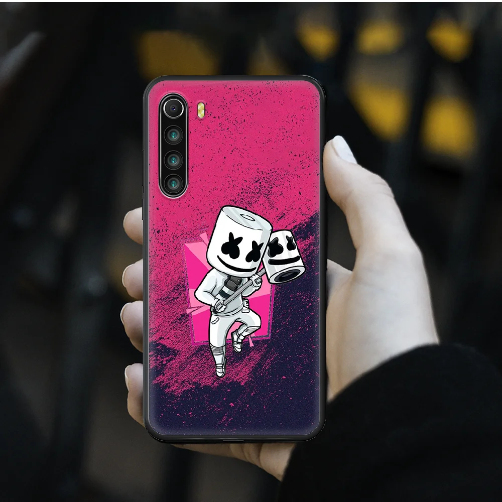 

DJ Doctom Marshmello Phone Case cover For xiaomi Redmi note 4 5 6 7 8 A T X Plus Pro black Funda Soft Etui Fashion Hoesjes Tpu