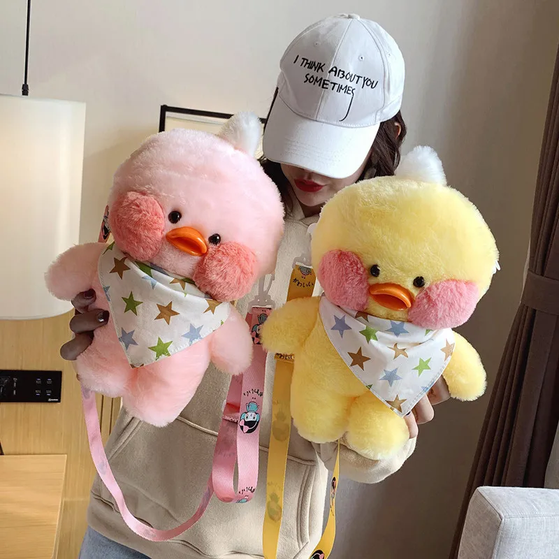 29 см милый плюшевый рюкзак LaLafanfan для кафе утки Kawaii Toys плюшевая сумка через плечо