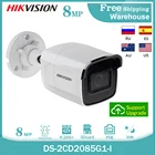 IP-камера Hikvision DS-2CD2085G1-I 8 Мп, 4K, H265 +, мини POE, уличная мини-камера Darkfighter, ИК 30 м, IP67, видеонаблюдения, цилиндрическая