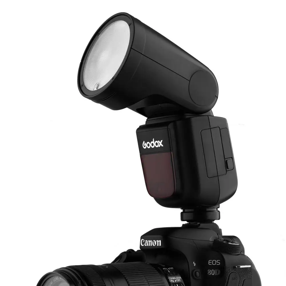 Godox V1 2 4G ttl 72W 1/8000s HSS накамерная круглая головка вспышка для камеры Speedlite Canon Nikon sony