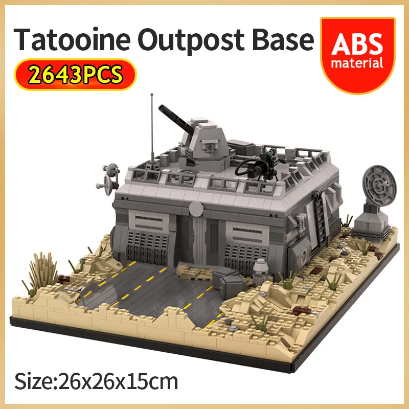 

Base (Outpost) On Tatooine Building Blocks MOC-50143 Space Military Series Wars architecture Bricks DIY Toys for Kids Xmas Gifts