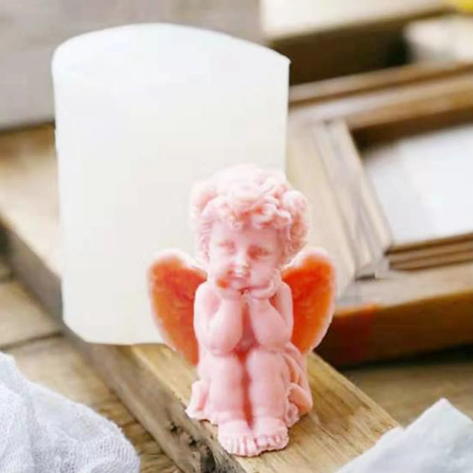 

Формы в виде маленького ангела, форма для ароматизированной свечи, силиконовая форма для домашнего торта с мастикой, искусственные полимер...