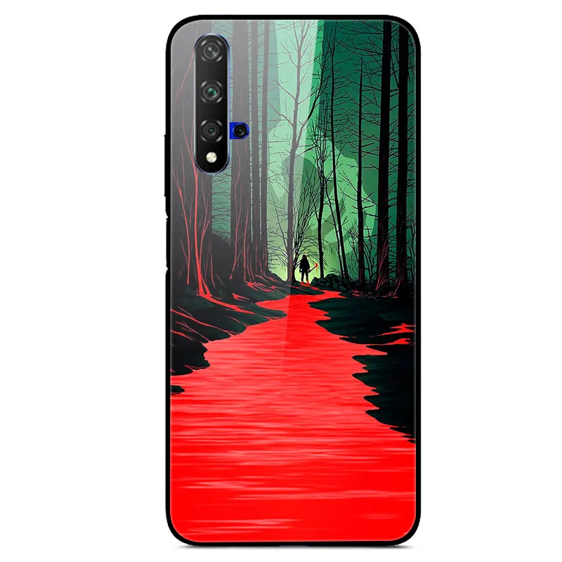 18 Чехол для huawei Honor 20, Жесткий Чехол из закаленного стекла с принтом, чехол для huawei Honor 20 Pro Lite Honor20 YAL-L21Cover Fundas - Цвет: 18