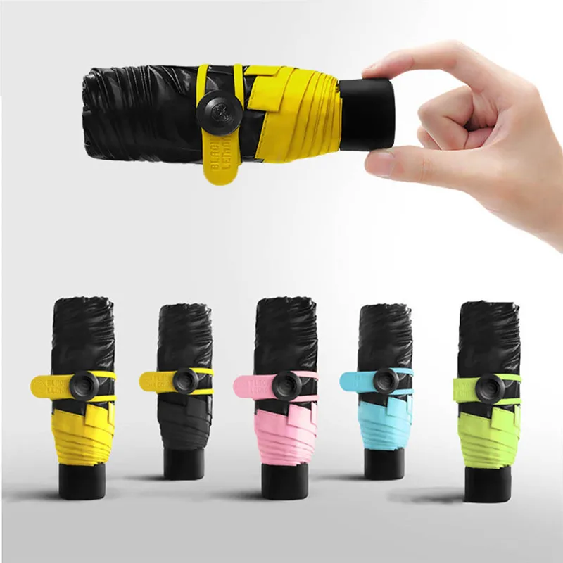 Цветной мини карманный зонтик стильный дождевой тент компактный складной