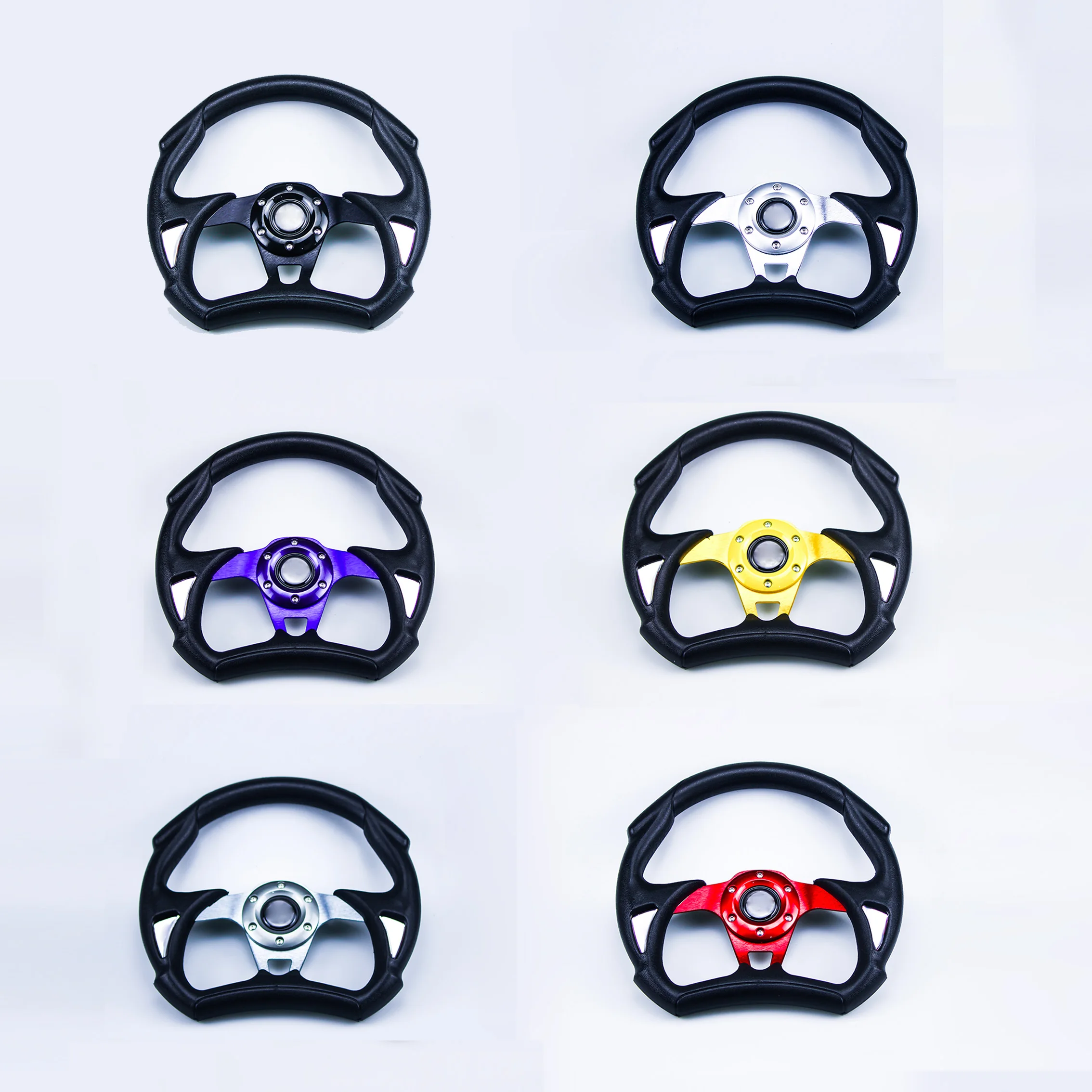 Универсальный спортивный руль 13 дюймов 320 мм Кожаный Автомобильный гоночный