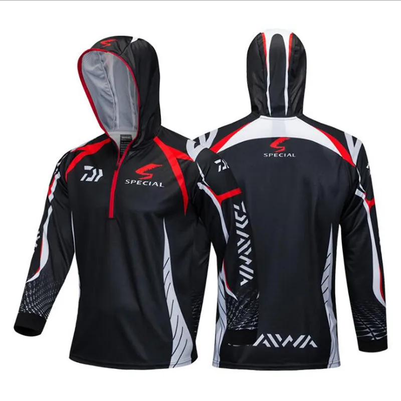 

2019 New Summer Fishing Clothing Hooded Men Jacket Waterproof Quick-drying Coat Fishing Shirt Hiking Cycling Fishing Clothes