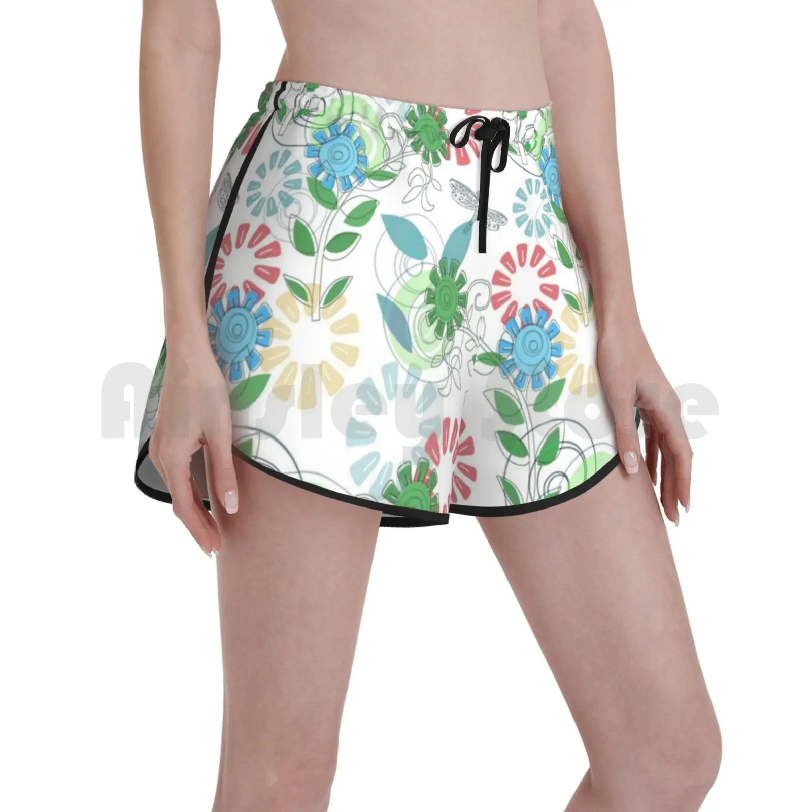 

Платье с цветочным узором в виде стрекозы 0021, бело-Bblue Плавание шорты Для женщин Пляжные шорты с цветочным принтом в виде стрекозы 0021 синий ж...