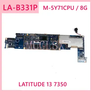 cn 0trwnx la b331p for latitude 13 7350 laptop motherboard with m 5y71 cpu 8gb ram trwnx working perfect free global shipping