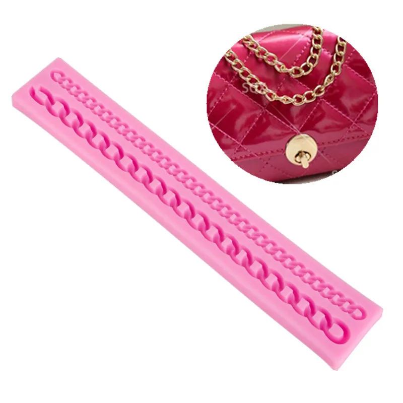 

Long Chain Baking Mold Silicone Fondant Mold Cake Mold Bag Lady Bag Chain Strap Chocolate Mold Cookie Mold