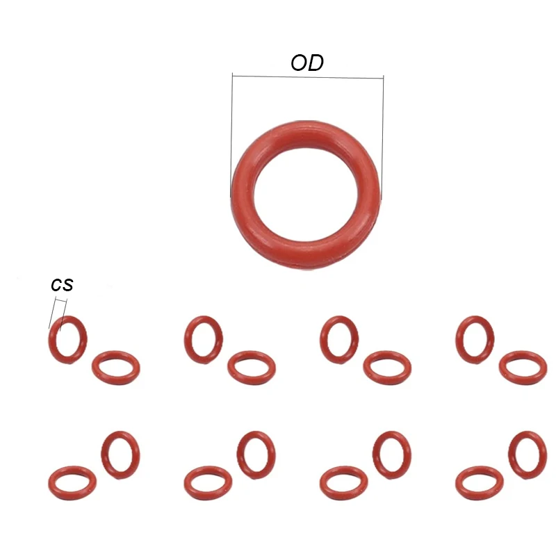 Silicone rubber O Ring VMQ O-Ring Seal Rings Gasket for Hydraulics and Pneumatics Sealing Faucet Automobile Pump CS 3.1mm | Обустройство