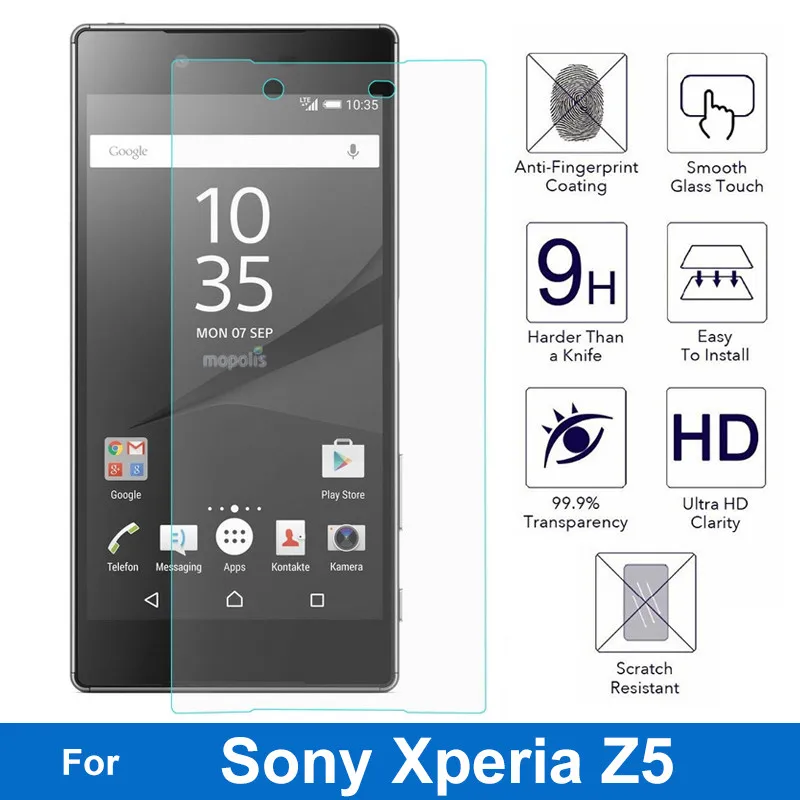 Защитная пленка из закаленного стекла для sony Z3 Z2 Z4 Z1 Z Xperia Z5 Dual E6603 E6633 E6653 E6683