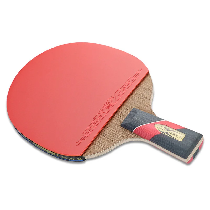 

1Pc Table Tennis Bat Racket Carbon Fiber Double Face Pimples In Long Short Handle Ping Pong Paddle Racket with Storage Bag