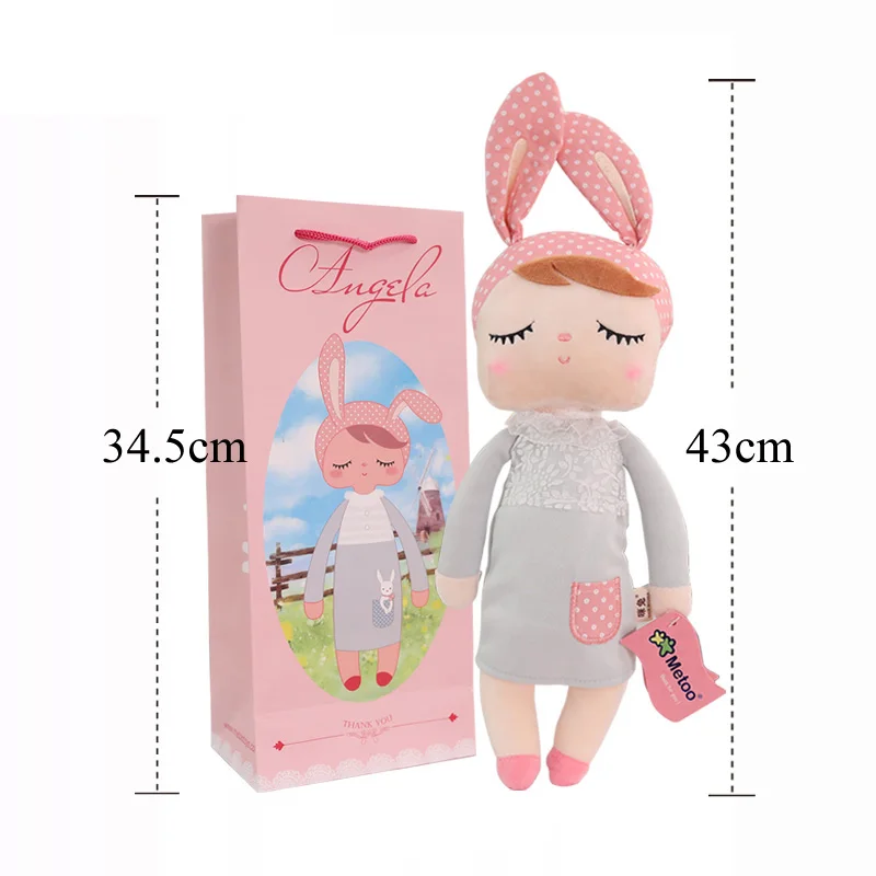 

Angela Rabbit plush Doll with Paper Gift bag Boxed Stuffed Animals toys deer ballet Sleep dolls Kids Birthday Christmas Gifts