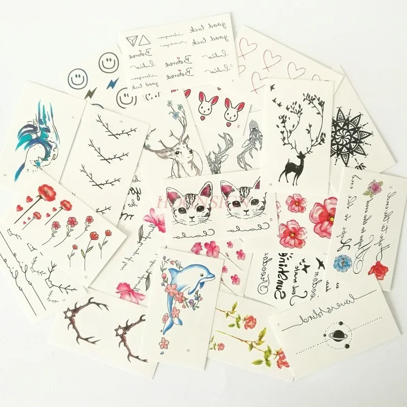 

tattoo book Tattoo stickers waterproof men and women lasting simulation small fresh and lovely tattoo green clavicle stickers