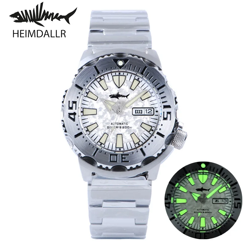 Мужские часы Heimdallr V2 Monster Diver циферблат со снежинкой сапфировый нержавеющая сталь