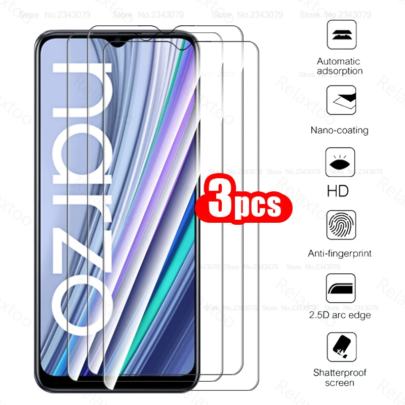 Чехол Realmy Narzo 30A 3 шт. закаленное стекло для Oppo Realme Narzo30A 30 A Защитное телефона realmi real