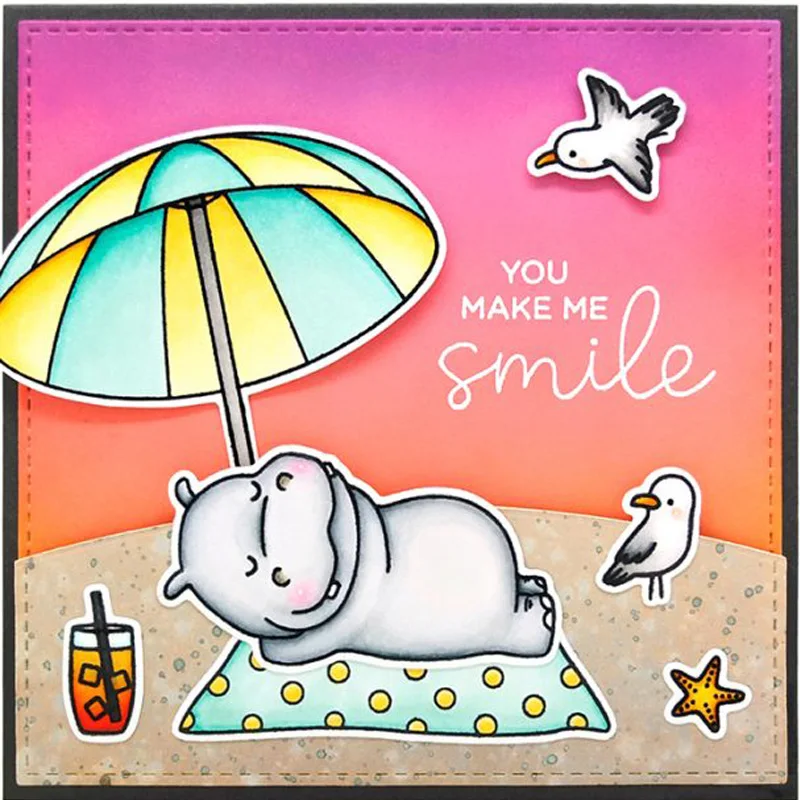 Прозрачные силиконовые штампы с очаровательными животными и фразой новинка 2019