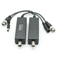 one pair single channel power over coax transceiver BNC video DC power adapter transmission to 400m