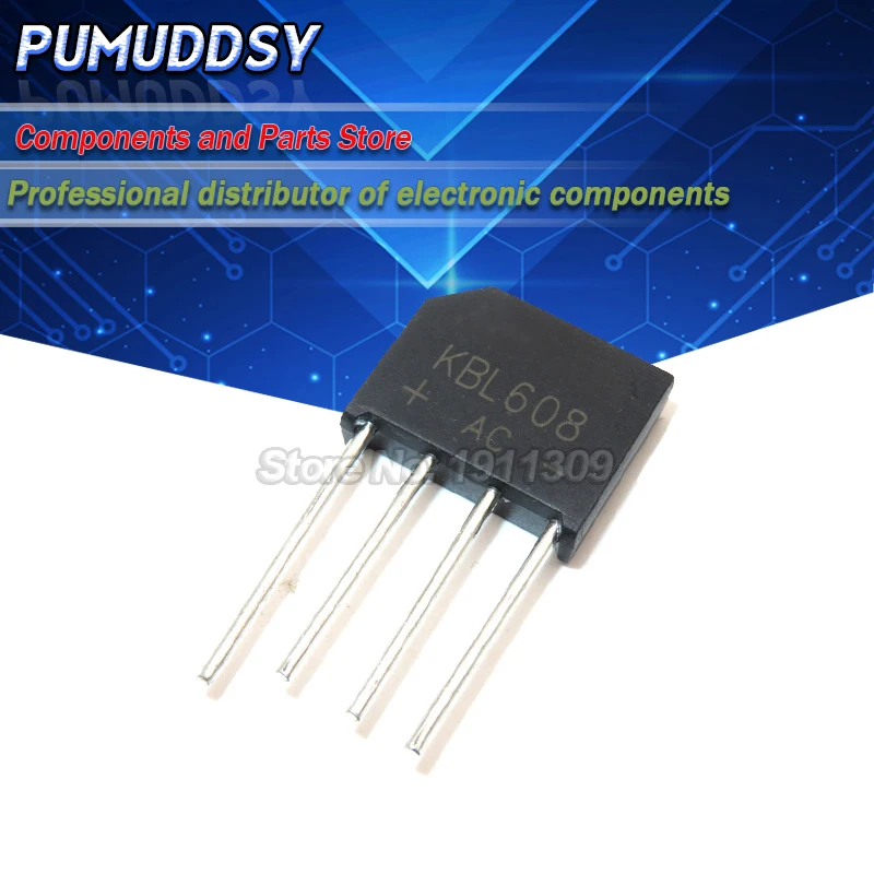 

5 шт. KBL608 KBL 608 почтовый мостовой ворс 6A 800V плоский мостовой выпрямитель new and IC