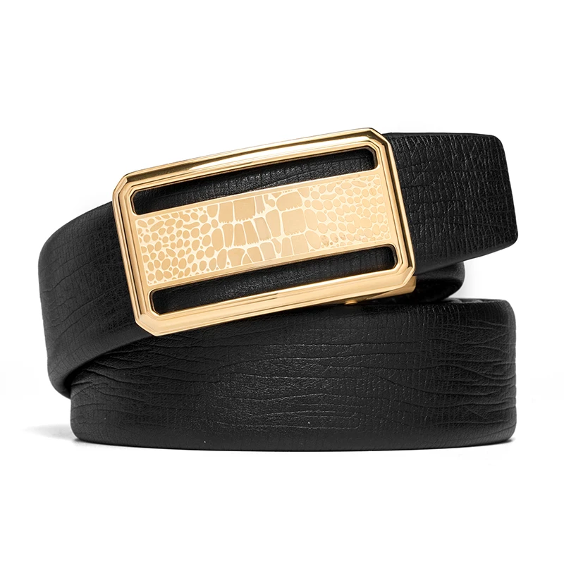 Мужской ремень из натуральной кожи автоматическая пряжка высокое качество