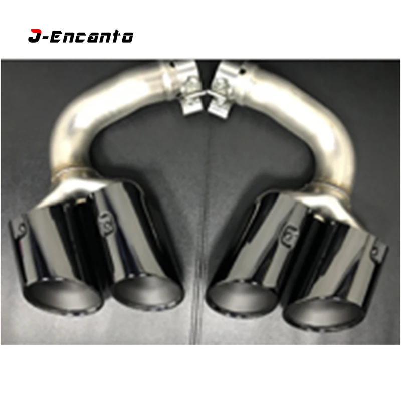 

High quality 304 Stainless Steel Exhaust Tips Muffler Modified Tail throat Pipe For Porsche Cayenne 3.0 2.0 S style 2018-2019