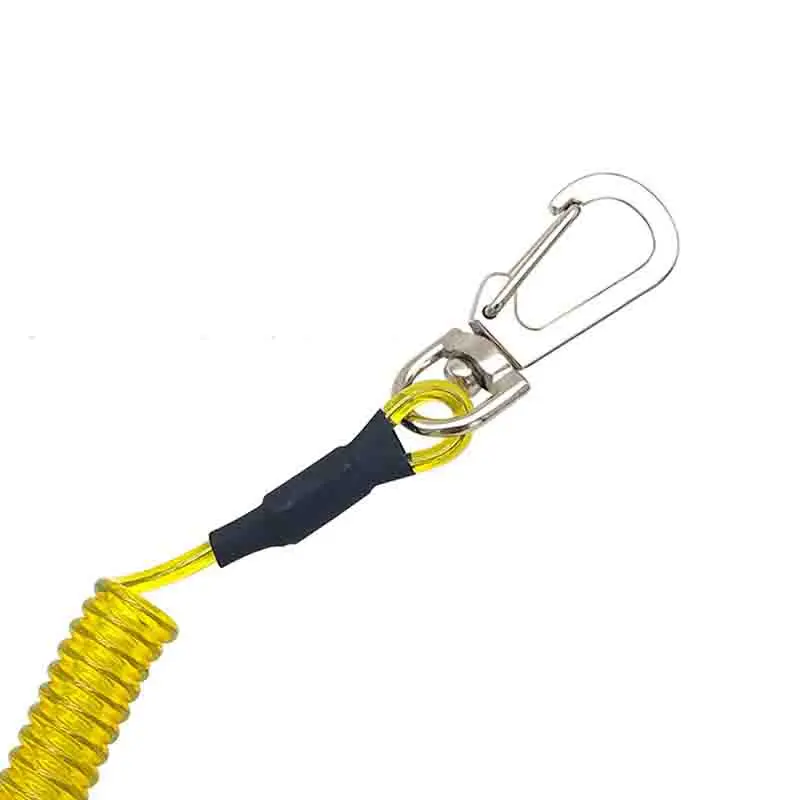 

1Pcs Elastic Spring Rope Key Chains Key Rings Silver Color Metal Carabiner For Outdoor Camping Anti-lost Phone Spring Keychain