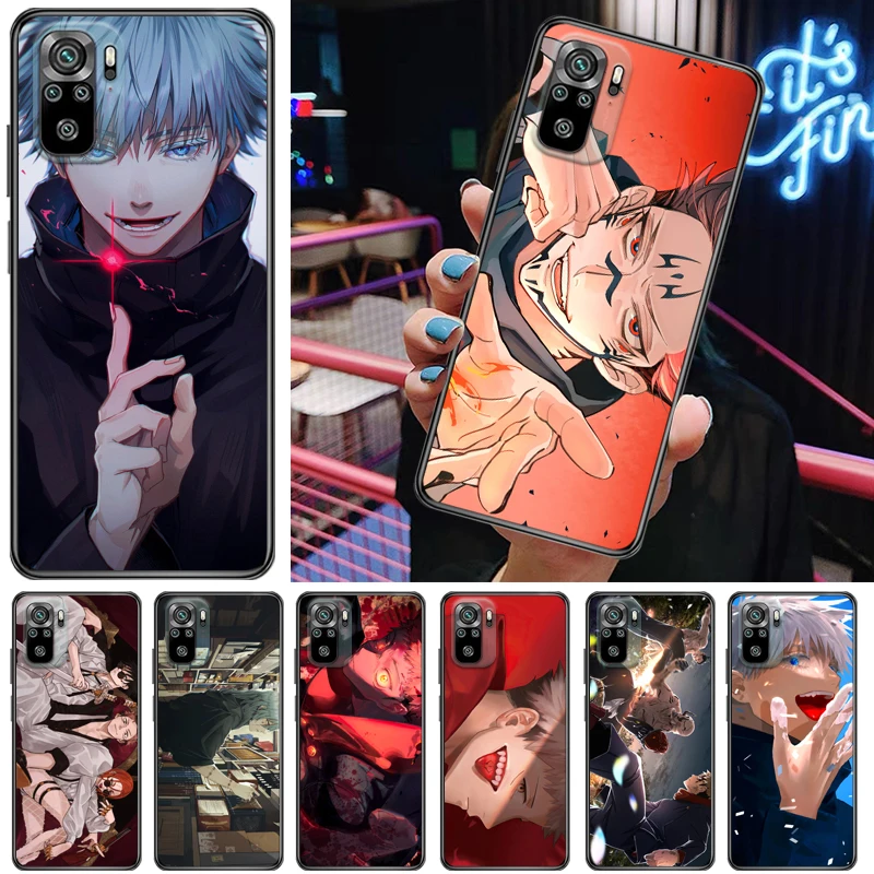 

Jujutsu Kaisen Yuji Itadori Satoru Gojo Fushiguro Megumi Sukuna Phone Case For Xiaomi Redmi Note 10T 5G 10S 10X 10 Back Cover