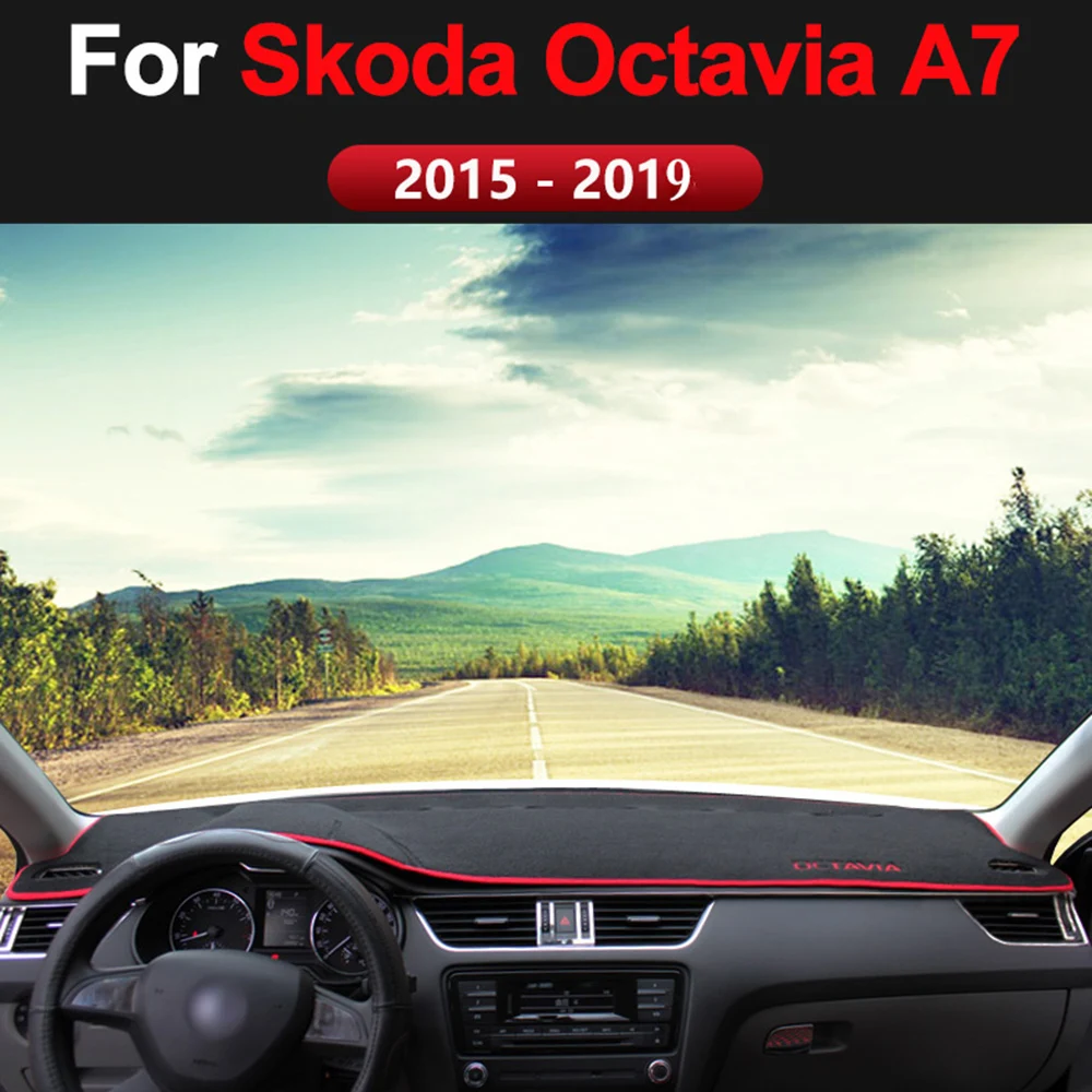 

Car Dashboard Avoid Light Pad Instrument Platform Cover Mats Carpets LHD For Skoda Octavia A7 2015 2016 2017 2018 19 Accessories