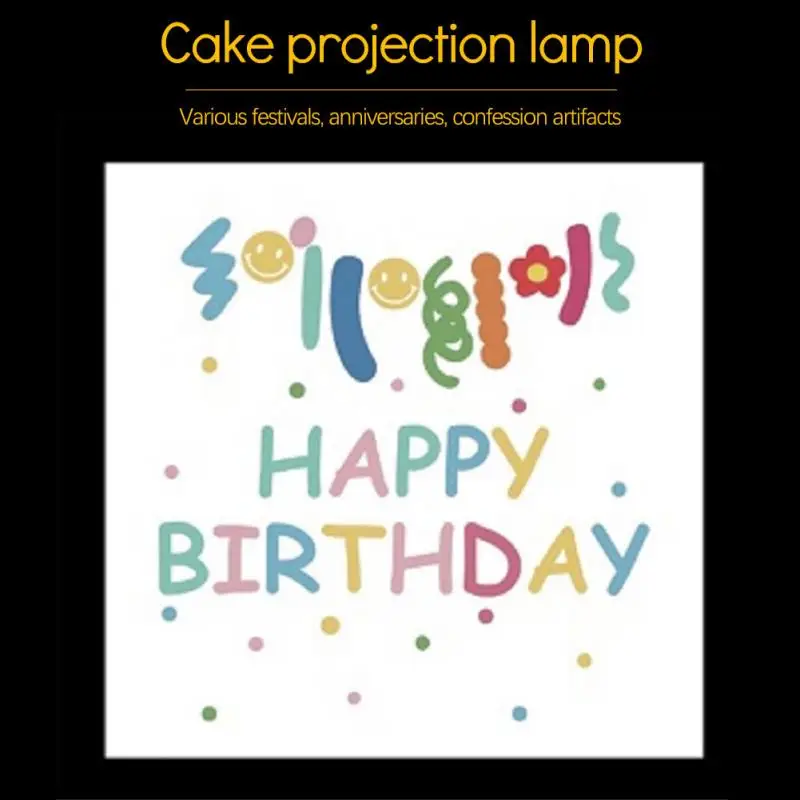 

Birthday Projector Light Batteries Powered Happy Birthday LED Control Distance Night Projector Lights Birthday Projector Gift