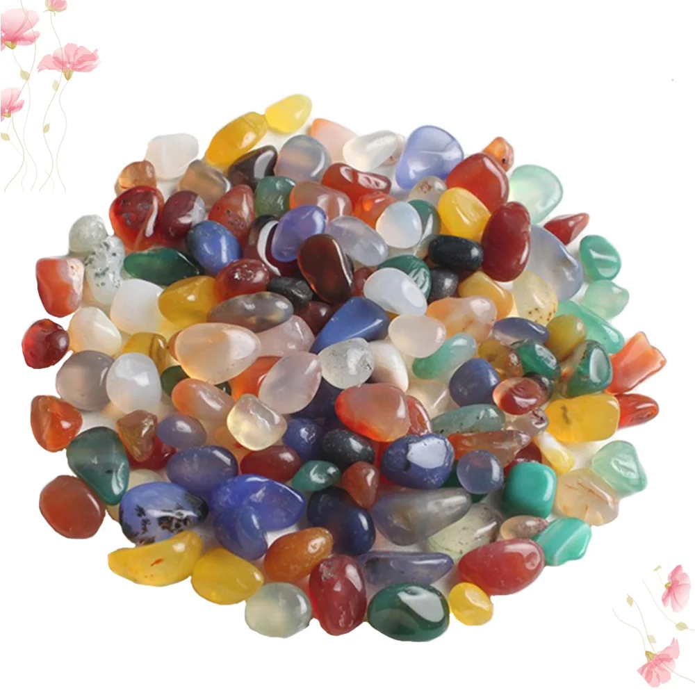 

1 Pack of 1000g Natural Stone Pebble Aquarium Ornament Colorful Gravel Decoration Fish Tank Flowerpot Accessories for Home DIY