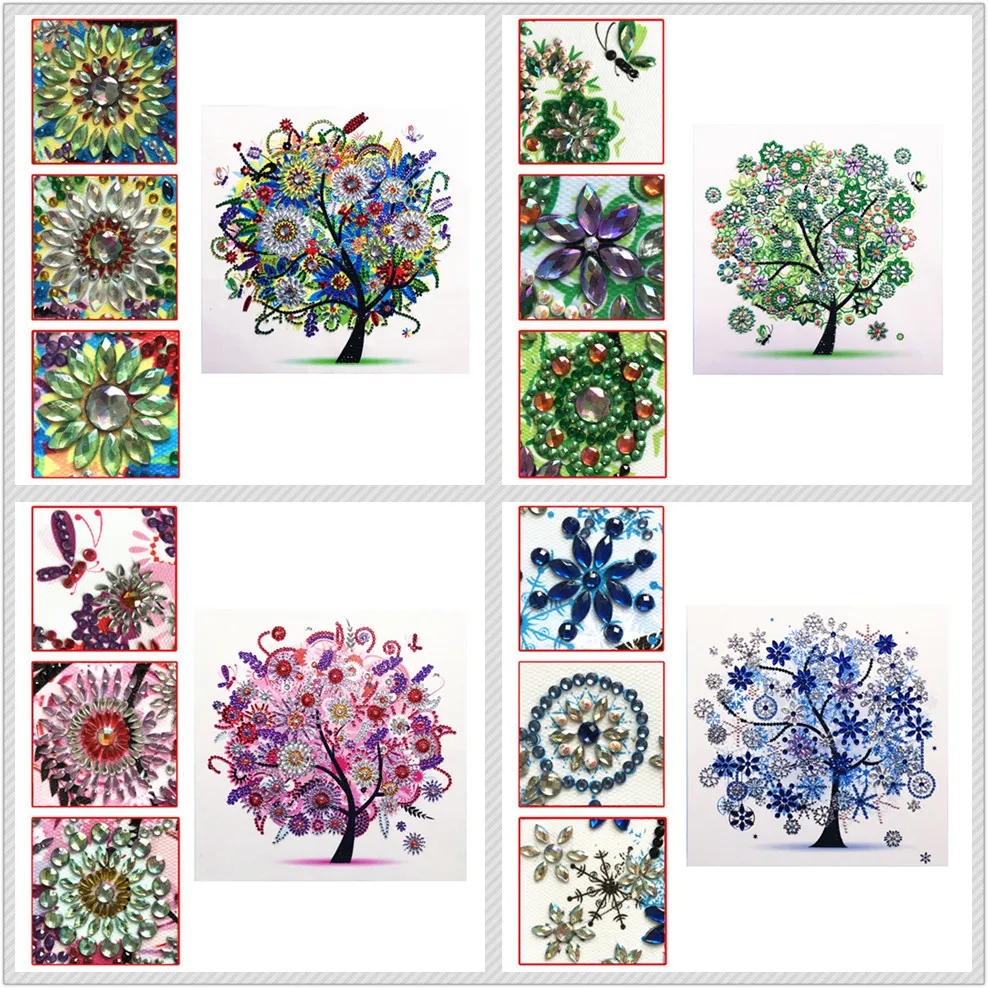 

30x30cm 5D DIY Round Drill Special-shaped Home Decor. Diamond Painting Tree Cross Stitch Kit Mosaic Diamond Art Embroidery Gifts