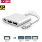 Адаптер-преобразователь с Usb c на Hd, совместимый с Type c на HDMIUSB 3,0Type C адаптер из алюминия для MacBook ProAirHuawei Mate